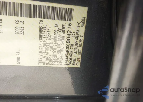 2013 Nissan Maxima 3.5 Sv from USA, damaged, VIN 1N4AA5AP3DC804216